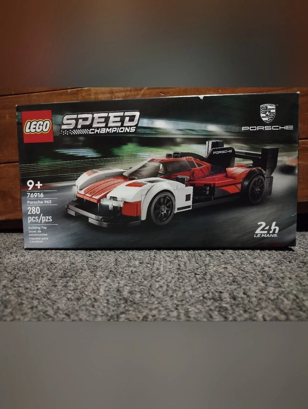 LEGO Porsche Race Car Set with Red, Black, White Accents 280 Pieces